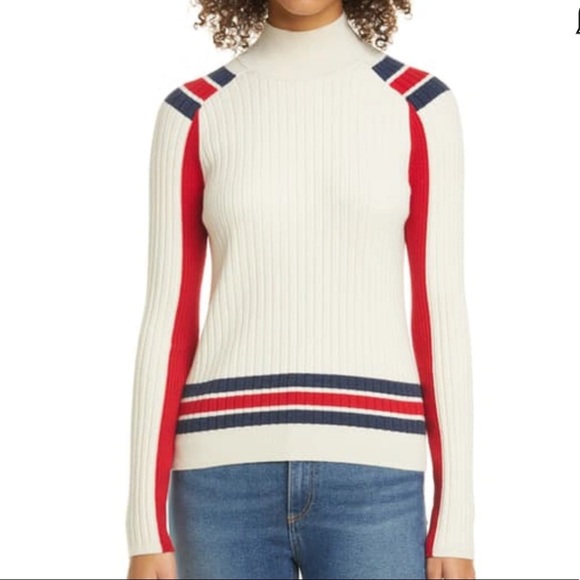 Rag & Bone | Julee Striped Wool Turtleneck - Picture 2 of 9